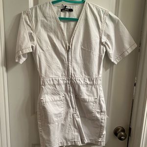 New with tags white denim romper